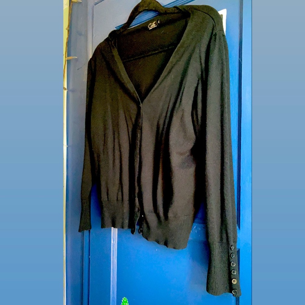 Black cardigan